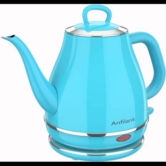 Electric Gooseneck Kettle, 1L 1500W Fast Boil,100% Stainless Steel BPA Free Pour - Picture 1 of 6